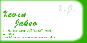 kevin jakso business card